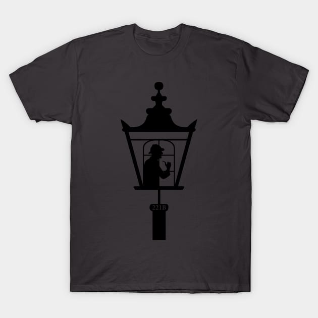 Sherlock Holmes Gas Lamp T-Shirt by No_One